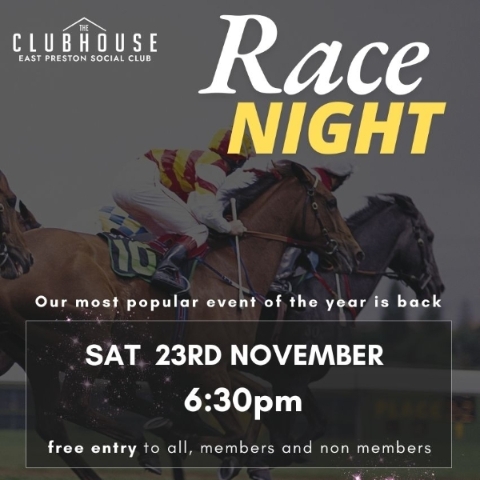 23rd November is Race Night